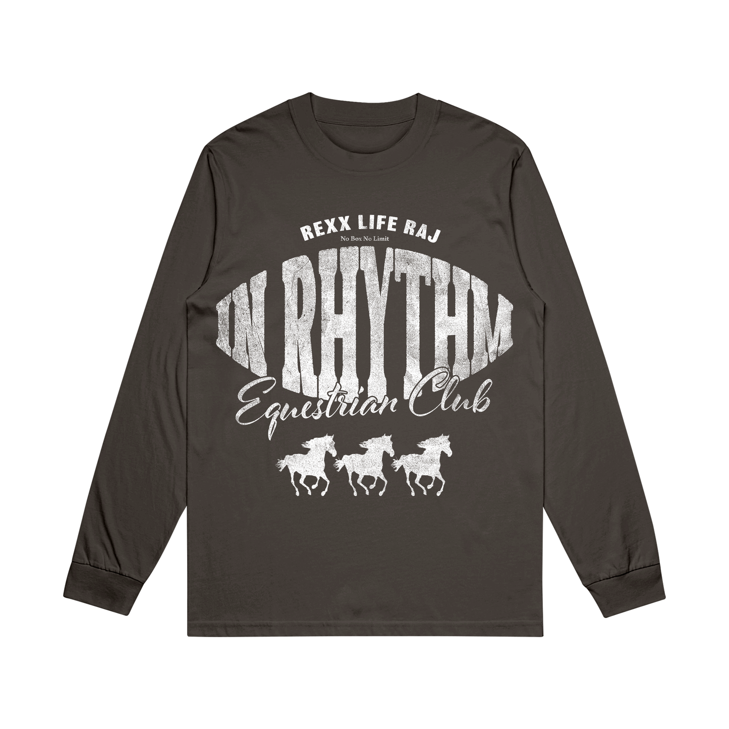 Equestrian Club Faded Grey Long Sleeve