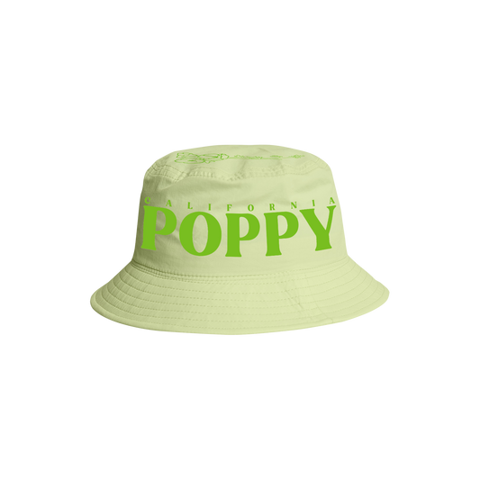 California Poppy Lime Bucket Hat