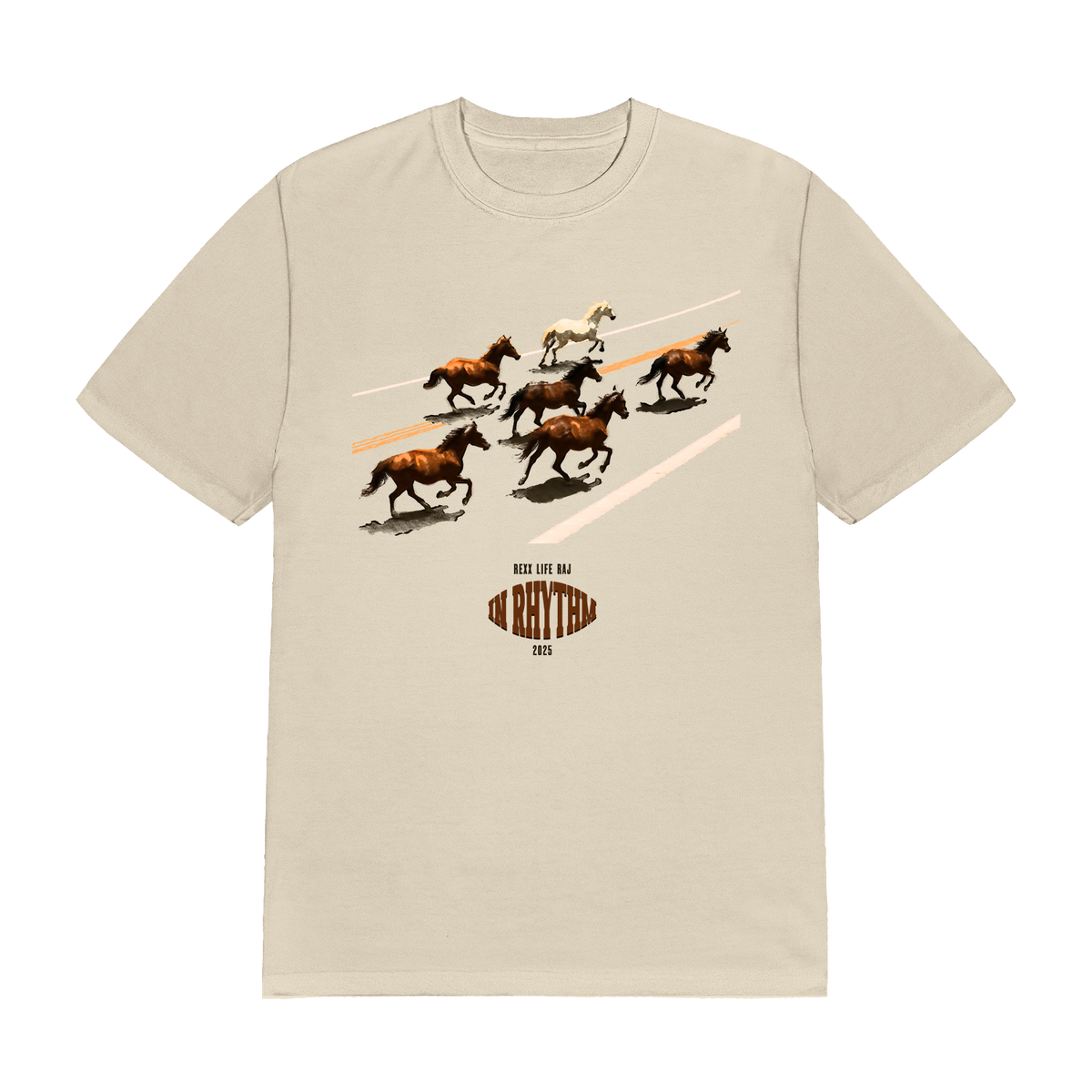 In Rhythm Horse Tee (Cream) – Rexx Life Raj