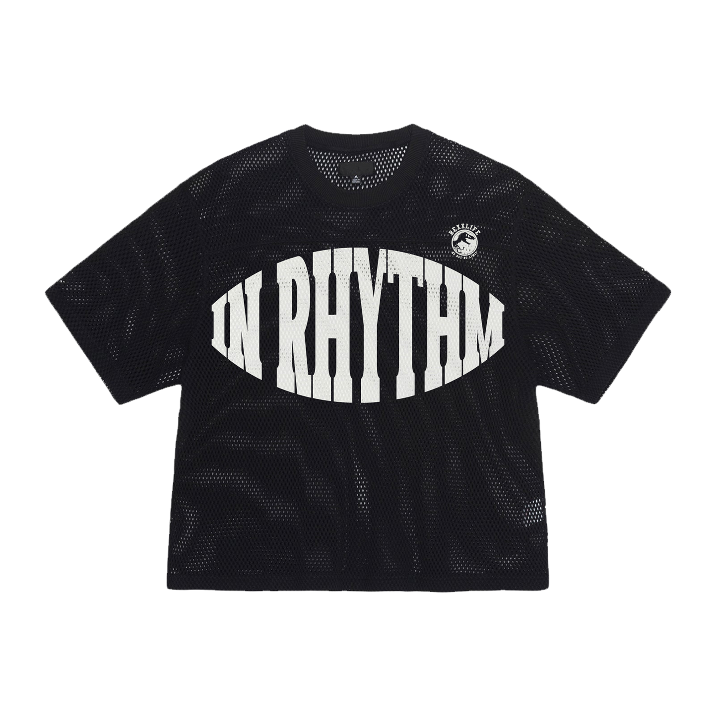 IN RHYTHM Cropped Mesh Jersey